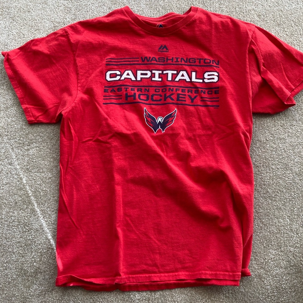 Majestic Red Washington Capitals Short Sleeve Tee